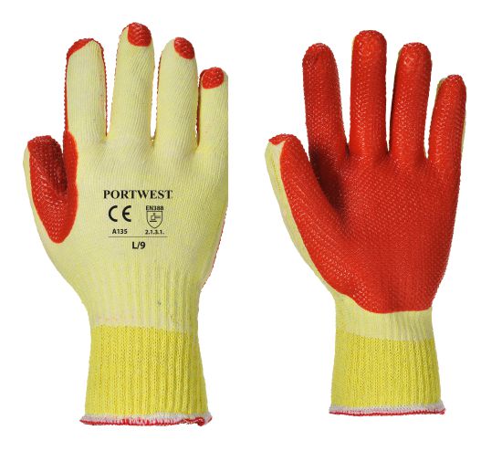 A135 Tough Grip Glove - Latex - Click Image to Close